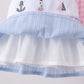 BLUE SAILBOAT EMBROIDERY JACQUARD BLOOMER SET