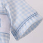 BLUE LITTLE BROTHER SMOCKED BUBBLE