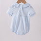 BLUE LITTLE BROTHER SMOCKED BUBBLE