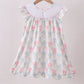 FLORAL PRINT BIG SISTER SMOCKED RUFFLE DRESS