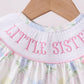 FLORAL PRINT LITTLE SISTER SMOCKED BUBBLE