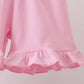 FLORAL PRINT BIG SISTER SMOCKED RUFFLE SHORTS SET