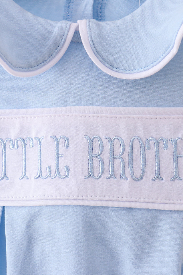 BLUE LITTLE  BROTHER EMBROIDERY BUBBLE