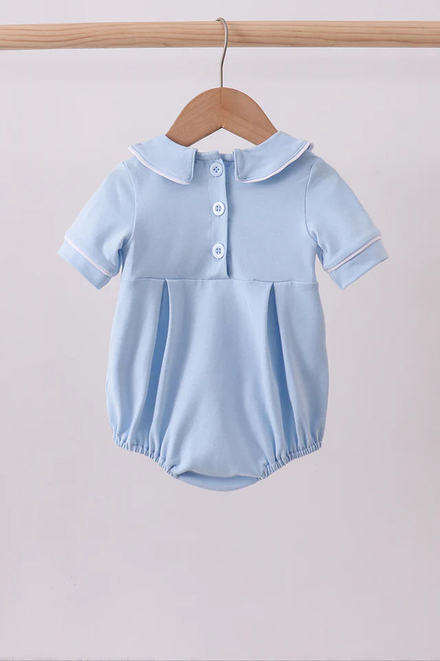 BLUE LITTLE  BROTHER EMBROIDERY BUBBLE