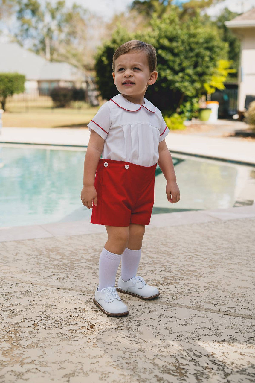 Owen Red Button Short