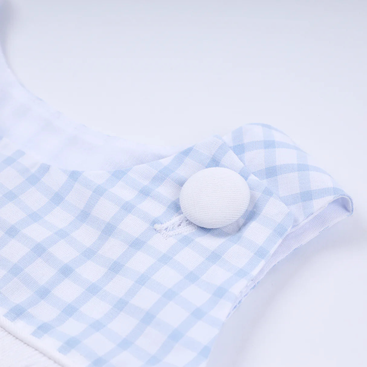 BLUE CHARACTER HAND SMOCKED GINGHAM BUBBLE