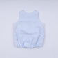 BLUE CHARACTER HAND SMOCKED GINGHAM BUBBLE