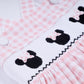 PINK CHARACTER HAND SMOCKED GINGHAM RUFFLE DRESS