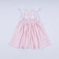 PINK CHARACTER HAND SMOCKED GINGHAM RUFFLE DRESS