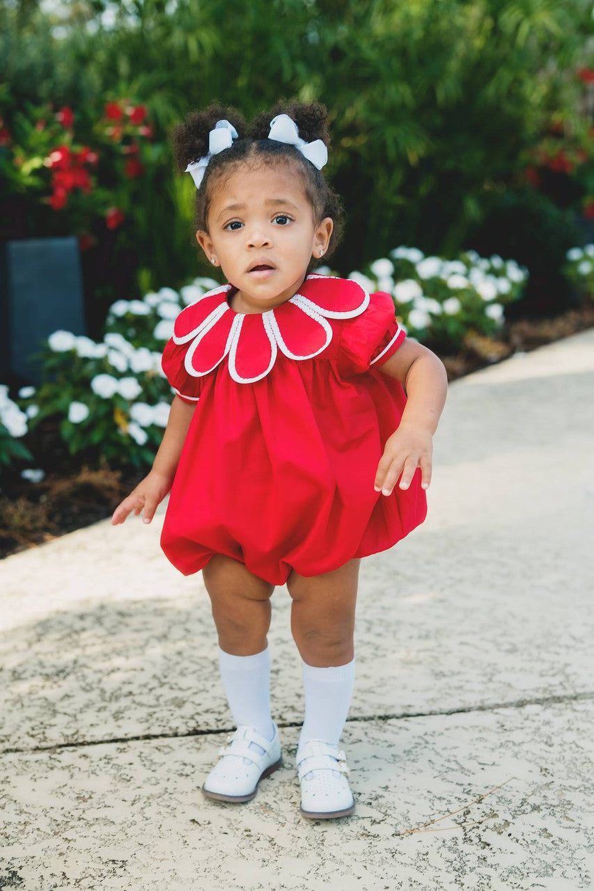 Red Girl Bubble with White Trim
