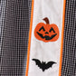 Girls  Black Gingham Halloween Embroidery Dress
