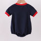 NAVY PUPPY FIREWORKS APPLIQUE BUBBLE