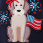 NAVY PUPPY FIREWORKS APPLIQUE RUFFLE DRESS