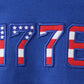 BLUE 1776 FLAG EMBROIDERY BUBBLE