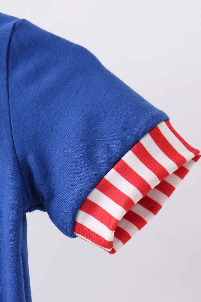 BLUE 1776 FLAG EMBROIDERY BUBBLE