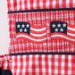 RED FLAG SMOCKED GINGHAM JONJON