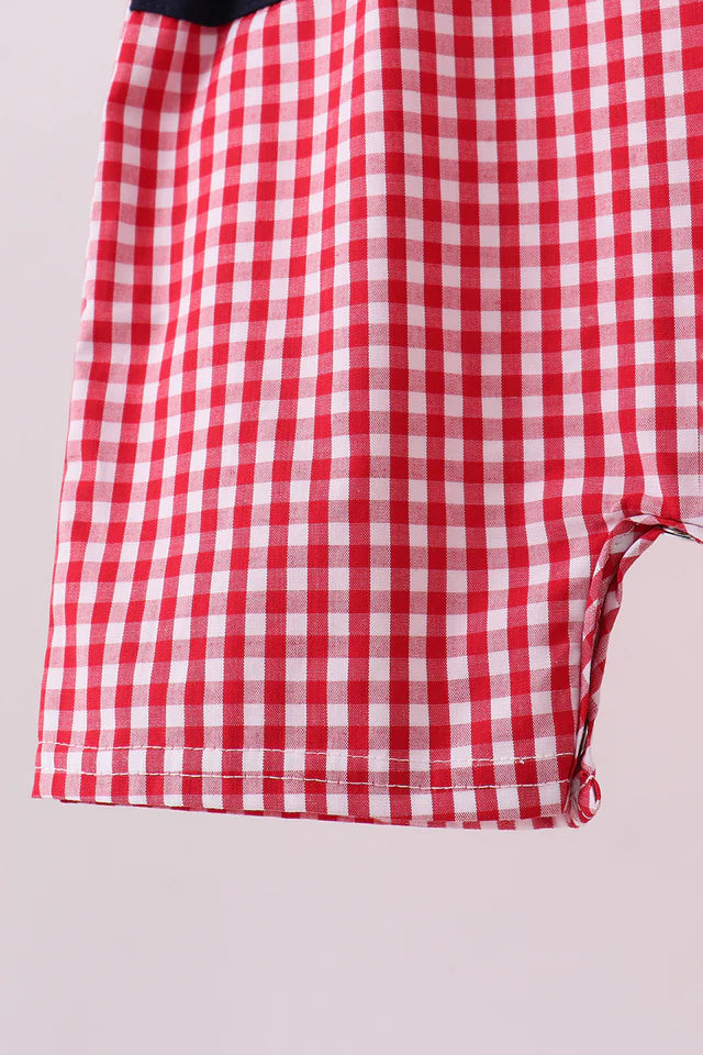 RED FLAG SMOCKED GINGHAM JONJON