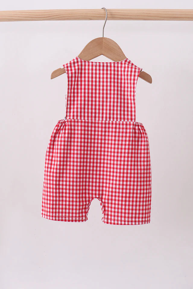 RED FLAG SMOCKED GINGHAM JONJON