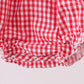 RED FLAG SMOCKED GINGHAM BUBBLE