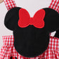 RED CHARACTER EMBROIDERY GINGHAM BLOOMER SET