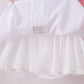 PINK FLAG SMOCKED RUFFLE SHORTS SET