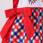 RED FLAG FIREWORKS EMBROIDERY RUFFE BLOOMER SET