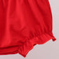 RED FLAG FIREWORKS EMBROIDERY RUFFE BLOOMER SET