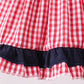 RED FLAG SMOCKED GINGHAM BLOOMER SET