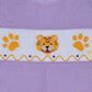 Purple/Gold Smocked Shortall- LSU