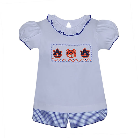smocked auburn short set- girl