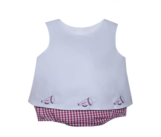 Crimson/Gray Girl Diaper Set