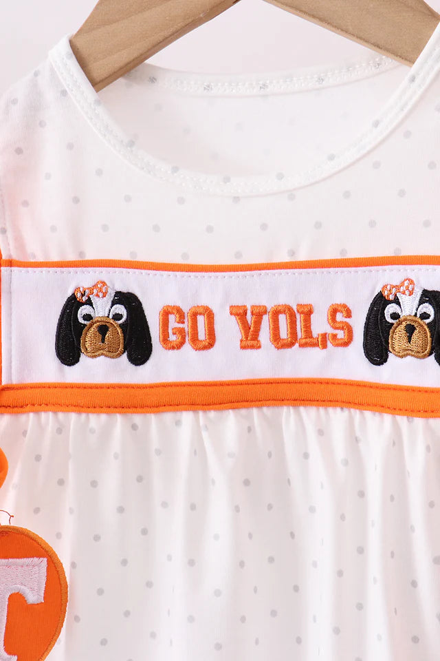 TENNESSEE GO VOLS EMBROIDERY BOW BLOOMER SET