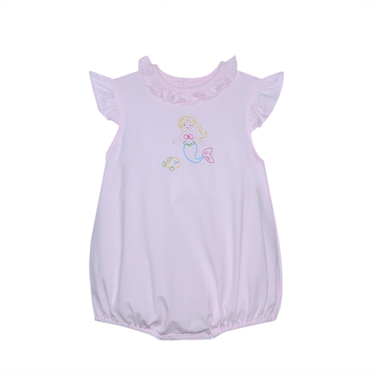 Pink Mermaid Bubble-Hand Embroidered