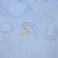 Boys Blue Horse Derby short set