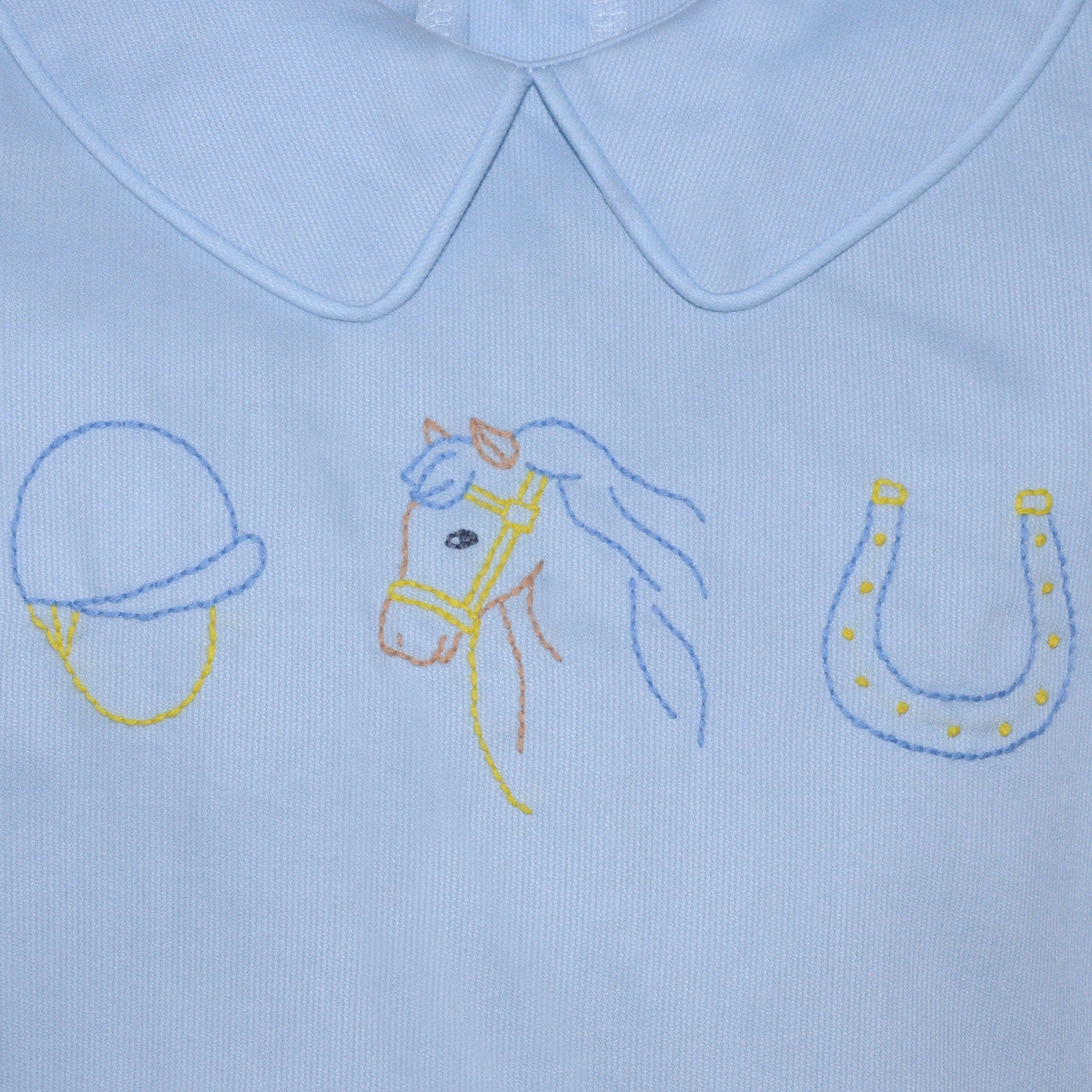 Boys Blue Horse Derby short set