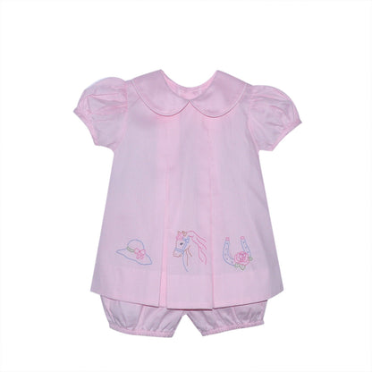 Pink Horse Derby Bloomer Set
