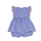 Embroidery Bloomer Set- Blue/Orange Gingham-Auburn