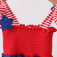 BLUE STAR SMOCKED RUFFLE BUBBLE