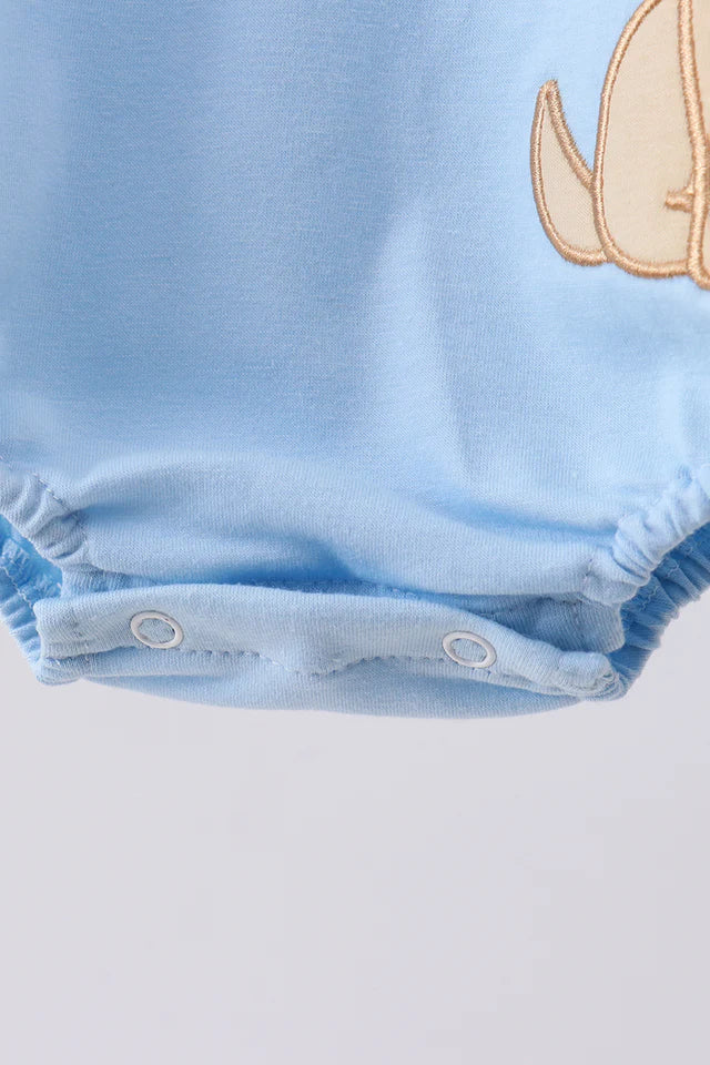 BLUE PUPPY APPLIQUE BUBBLE