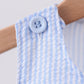 BLUE SEERSUCKER ANIMAL SMOCKED BUBBLE