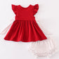 Red Sooners Embroidery Girl Bloomer Set