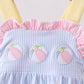 BEACH BALL EMBROIDERY RUFFLE STRIPE BUBBLE