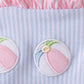 BEACH BALL EMBROIDERY RUFFLE STRIPE BUBBLE