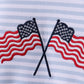 RED FLAG EMBROIDERY STRIPE JONJON