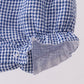 BLUE CRAB EMBROIDERY GINGHAM RUFFLE BUBBLE