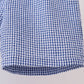 BLUE CRAB EMBROIDERY GINGHAM SHORTS SET