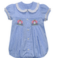 Blue Gingham Smocked  Bubble -Pumpkins