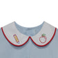 Blue Embroidered School Bus Bloomer Set