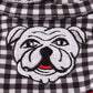 Black georgia embroidery gingham girl bubble