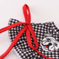 Black georgia embroidery gingham girl bubble